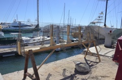 Another view.  That's Disperser in the background on the right, covered in sailcloth as I've made a shop out of my foredeck which is where I make all the armatures